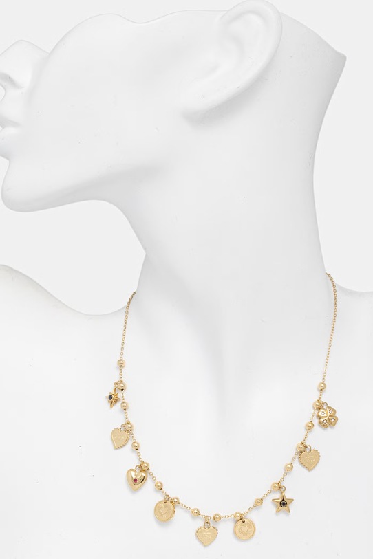 Liu Jo náhrdelník s príveskom dámsky kovový zlatá LJ3162