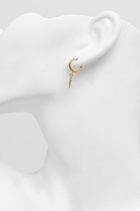 Dodatki Liu Jo uhani ženski kovinski brez kamna LJ3200 zlata