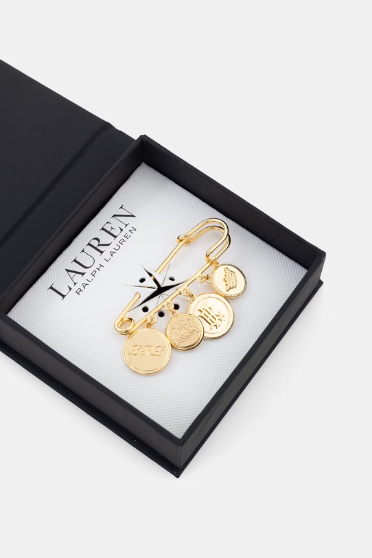 Akcesoria Lauren Ralph Lauren broszka damska metalowa SPRING 26 PINS 14P00066 złoty