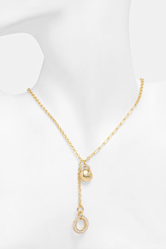 Αξεσουάρ DKNY Κολιέ με κρεμαστό Γυναικείο μεταλλικό HAILEY 04N00362 χρυσαφί