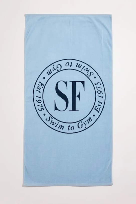 Seafolly asciugamano da spiaggia in cotone Heritage blu 72212.TL