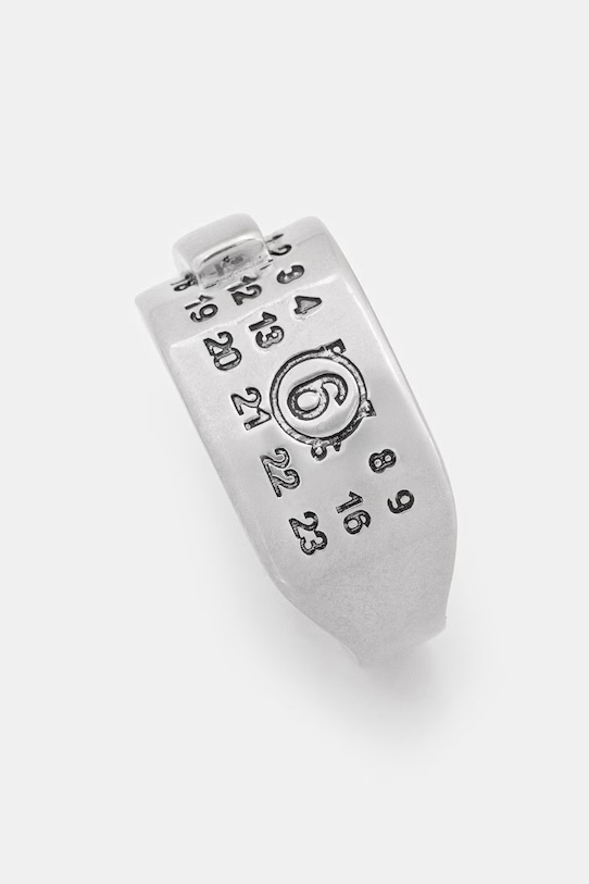 MM6 Maison Margiela pierścionek mosiężny damski SM7UQ0122.P9165 srebrny SS26