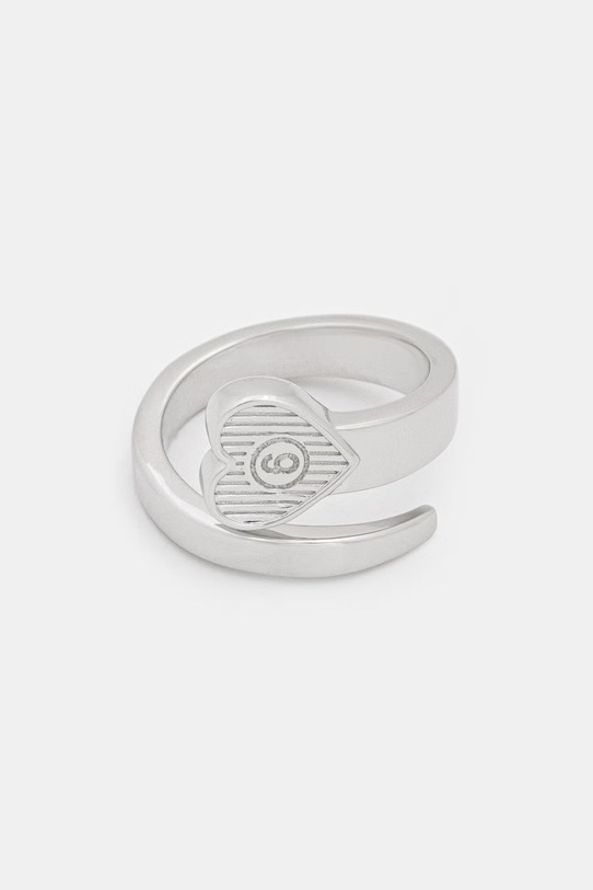 MM6 Maison Margiela pierścionek damski mosiężny SM7UQ0120.P9160 srebrny SS26