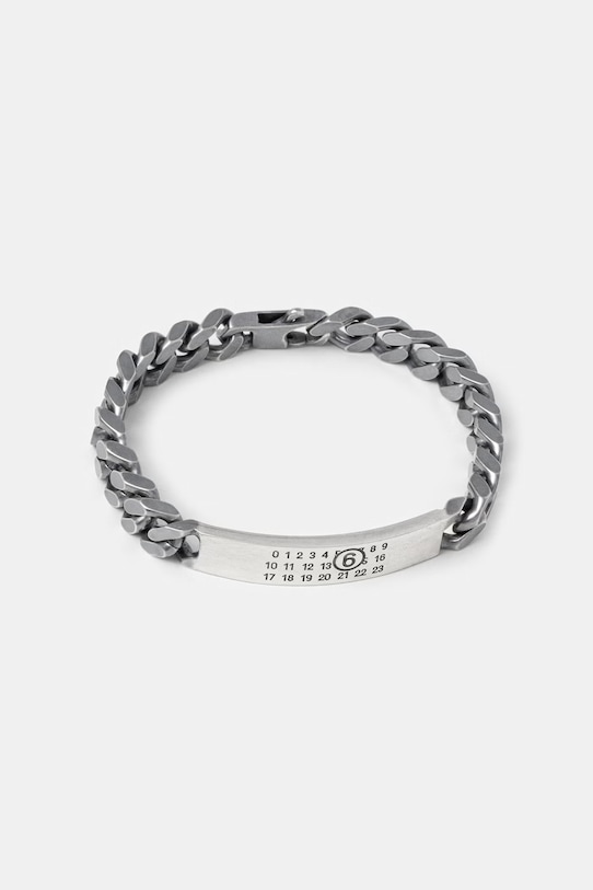 MM6 Maison Margiela bransoletka mosiężna damska srebrny SM6UY0049.SV0235.954