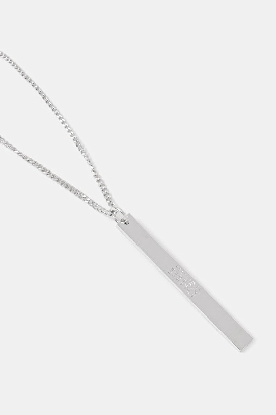 MM6 Maison Margiela naszyjnik z zawieszką z mosiądzu damski SM6UU0092.P6469 srebrny SS26