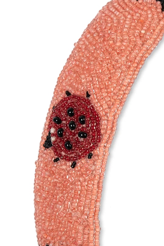 Dziewczynka Konges Sløjd opaska do włosów dziecięca BEADED HAIRBRACE KS104219.PreSpring różowy