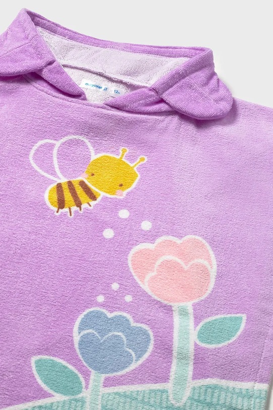 Dziewczynka Mayoral ręcznik z kapturem dziecięcy 10165.4P.Baby.PPY2 fioletowy