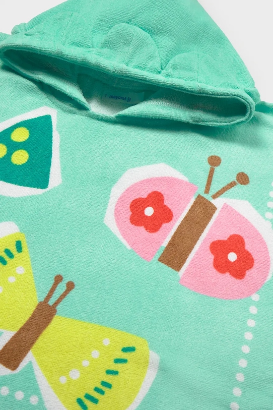 Dziewczynka Mayoral ręcznik z kapturem dziecięcy 10165.4P.Baby.PPY2 turkusowy