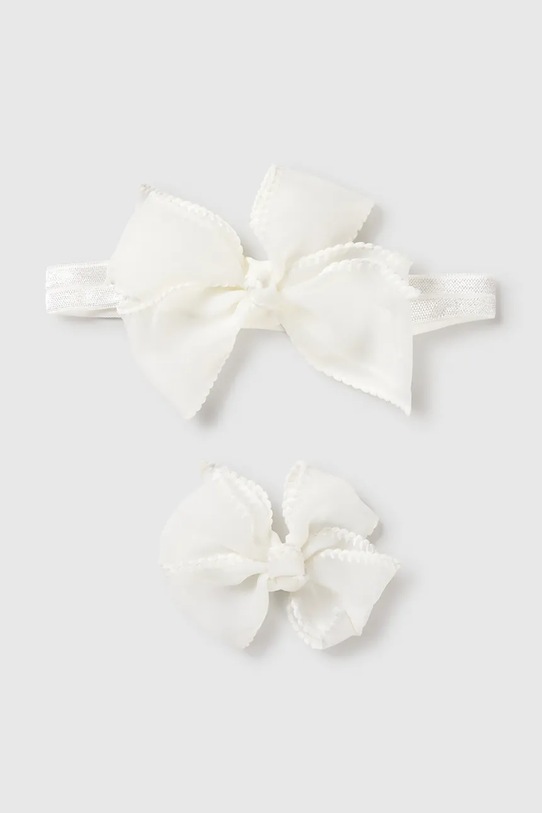 Κορδέλα και κλιπ μαλλιών για παιδιά Mayoral Newborn μπεζ 9079.2P.Newborn.PPY2