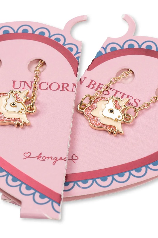 Dziewczynka Konges Sløjd bransoletka dziecięca UNICORN BESTIE BRACELETS 2-pack KS102886.PPY2 złoty