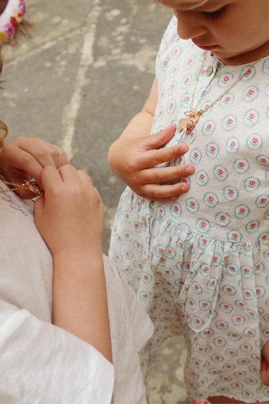 Dětský náhrdelník Konges Sløjd BUNNY BESTIE NECKLACE 2-pack zlatá KS104716.PPY2