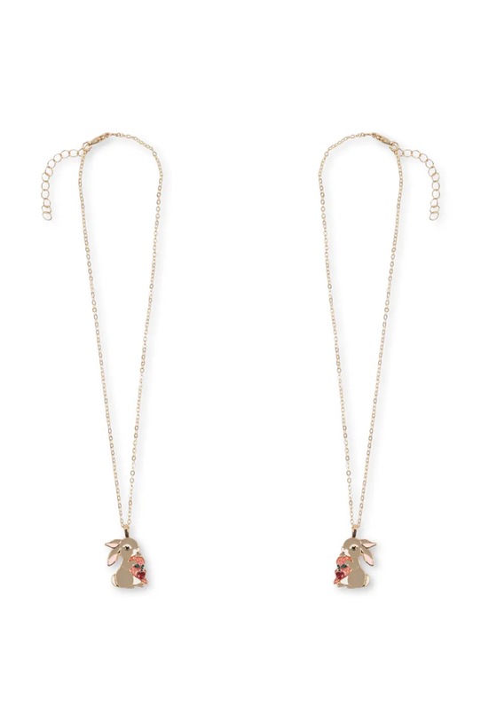 Dětský náhrdelník Konges Sløjd BUNNY BESTIE NECKLACE 2-pack KS104716.PPY2 zlatá SS26