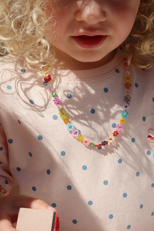 BIMBA Konges Sløjd collana e braccialetto per bambini FLOWER FIELD NECKLACE AND BRACELET SET KS104818.PPY2 multicolore