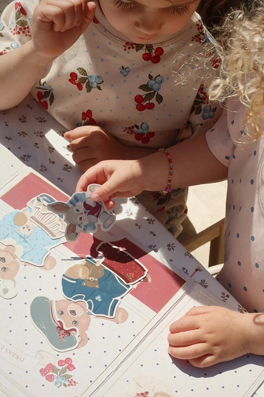 Konges Sløjd collana e braccialetto per bambini FLOWER FIELD NECKLACE AND BRACELET SET KS104818.PPY2 multicolore