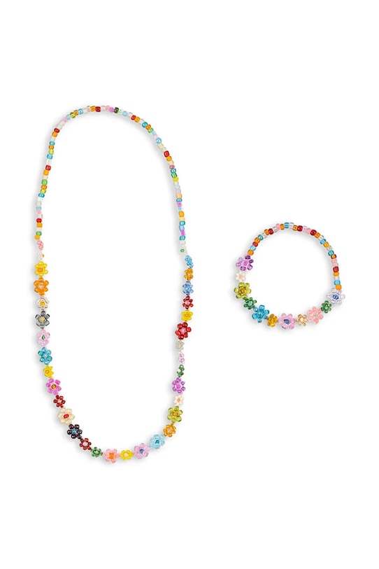 Konges Sløjd collana e braccialetto per bambini FLOWER FIELD NECKLACE AND BRACELET SET KS104818.PPY2 multicolore SS26