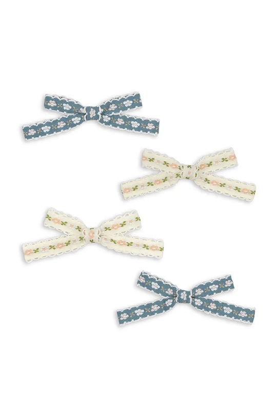 Konges Sløjd spinki do włosów dziecięce LEONORA BOW HAIR CLIP 4-pack KS103659.PPY2 beżowy SS26