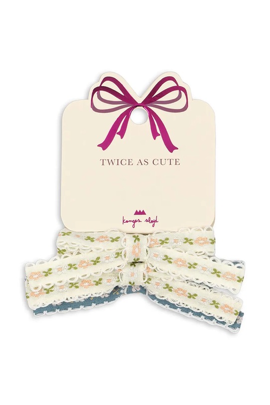 Konges Sløjd gumki do włosów dziecięce 4 PACK LEONORA BOW HAIR ELASTIC 4-pack beżowy KS103660.PPY2