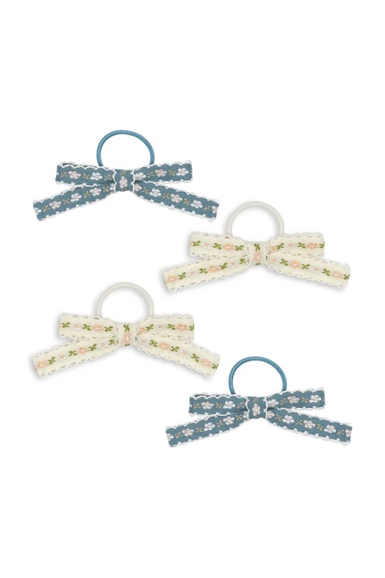 Konges Sløjd gumki do włosów dziecięce 4 PACK LEONORA BOW HAIR ELASTIC 4-pack KS103660.PPY2 beżowy SS26
