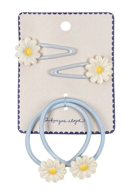 Konges Sløjd gumki do włosów dziecięce DAISY HAIR ACCESSORIES 4-pack niebieski KS104613.PPY2