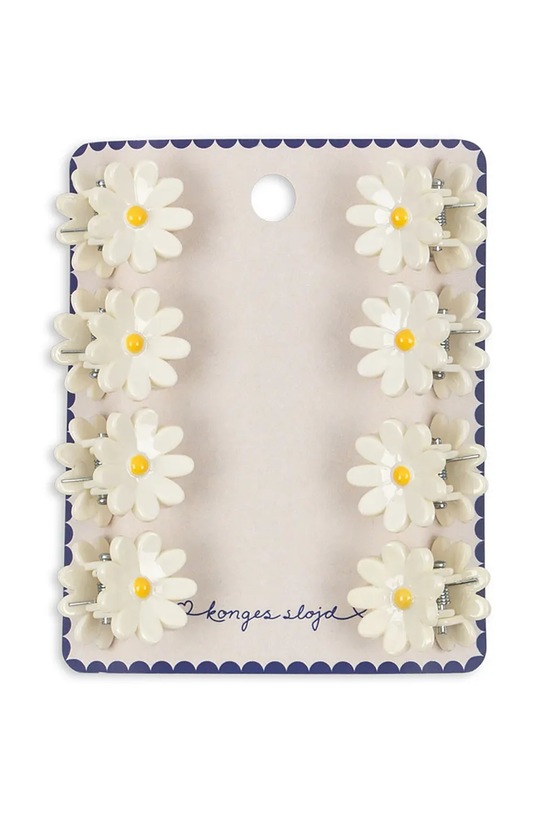 Konges Sløjd spinki do włosów dziecięce 8 PACK DAISY MINI HAIR CLAW 8-pack beżowy KS104621.PPY2