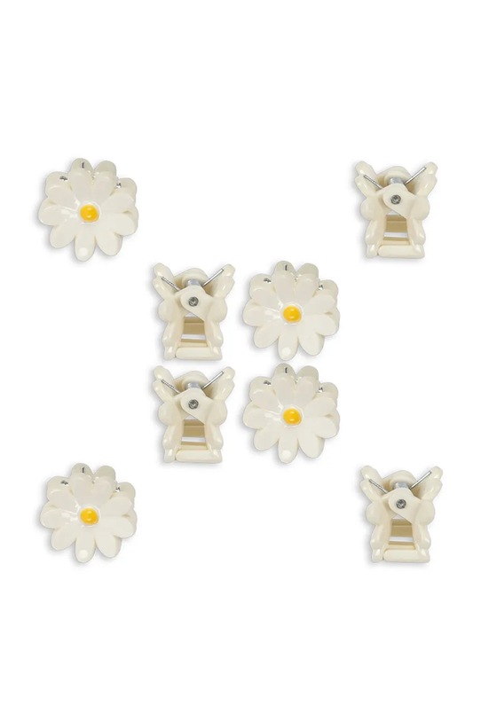 Konges Sløjd spinki do włosów dziecięce 8 PACK DAISY MINI HAIR CLAW 8-pack KS104621.PPY2 beżowy SS26