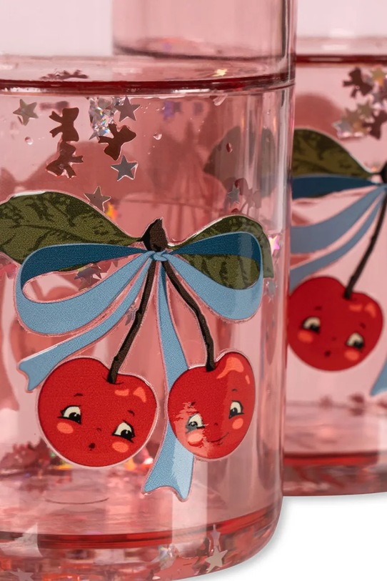 Konges Sløjd set de căni pentru copii 2 PACK GLITTER CUPS KS103024.G.PPY2 roz SS26