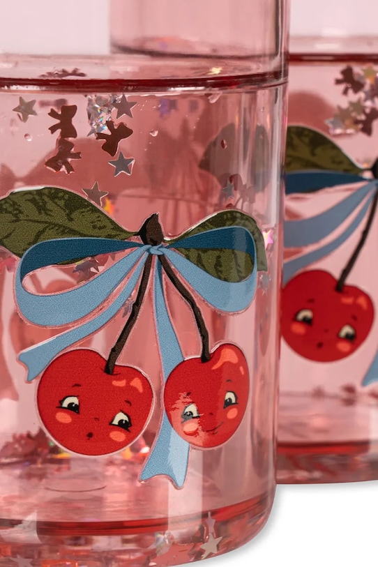 Konges Sløjd set de căni pentru copii 2 PACK GLITTER CUPS KS103024.G.PPY2 roz SS26