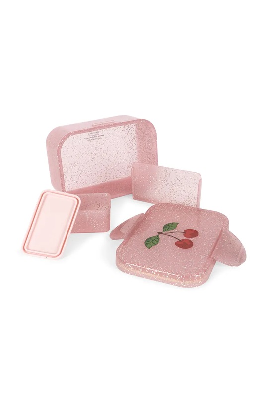 Dziewczynka Konges Sløjd śniadaniówka dziecięca LUNCH BOX GLITTER KS105456.PPY2 różowy