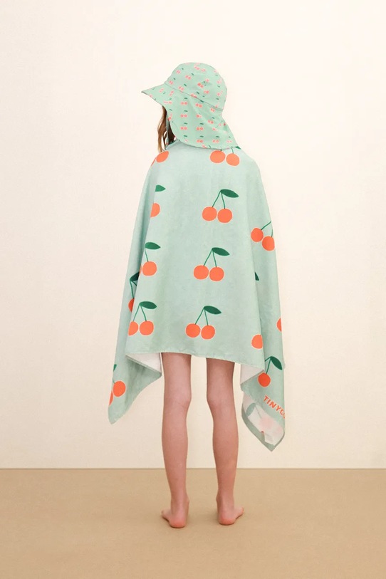 Tinycottons ręcznik bawełniany dziecięcy CHERRIES TOWEL SS26.572 turkusowy