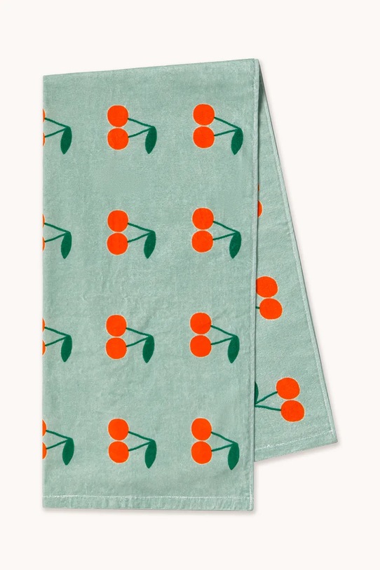 Tinycottons ręcznik bawełniany dziecięcy CHERRIES TOWEL SS26.572 turkusowy SS26