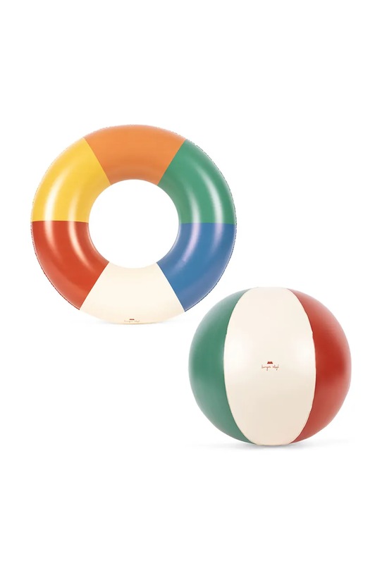 Konges Sløjd gyerek úszógumi SWIM RING AND BEACH BALL SET többszínű KS105094.PPY2