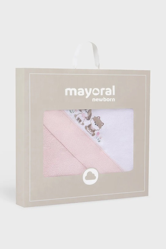 Mayoral Newborn ręcznik bawełniany dziecięcy różowy 9117.1A.Newborn.PPY2