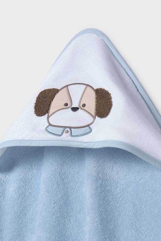 Chłopiec Mayoral Newborn ręcznik z kapturem dziecięcy 9118.1B.Newborn.PPY2 niebieski