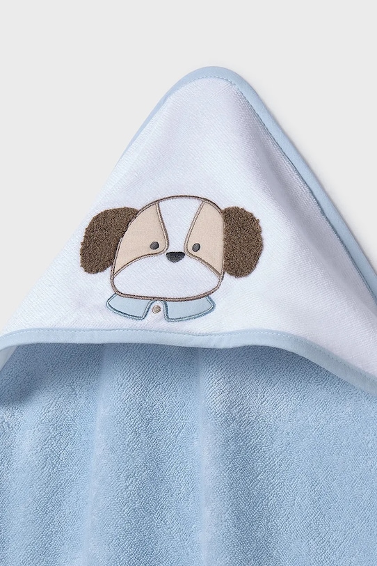 Chłopiec Mayoral Newborn ręcznik z kapturem dziecięcy 9118.1B.Newborn.PPY2 niebieski