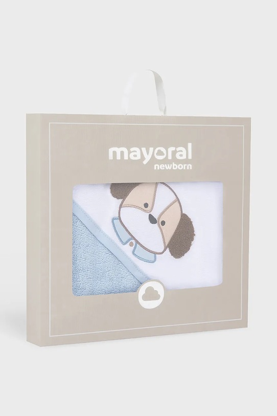 Mayoral Newborn ręcznik z kapturem dziecięcy niebieski 9118.1B.Newborn.PPY2