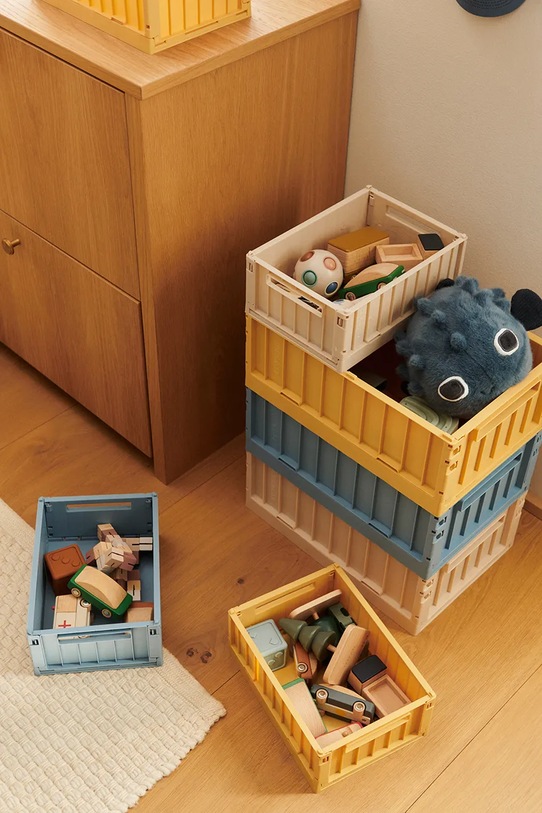 Liewood pojemnik do przechowywania Weston Storage Box M 2-pack żółty LW14677.PPY2