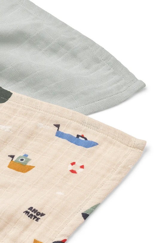 Liewood ręcznik dziecięcy bawełniany Lewis Muslin Cloth 2-Pack LW14907.PPY2 beżowy SS26