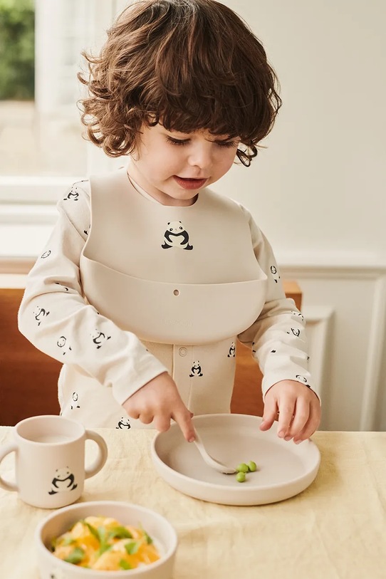 Βρεφική σαλιάρα Liewood Ember Printed Bib 2-pack LW20119.PPY2 μπεζ