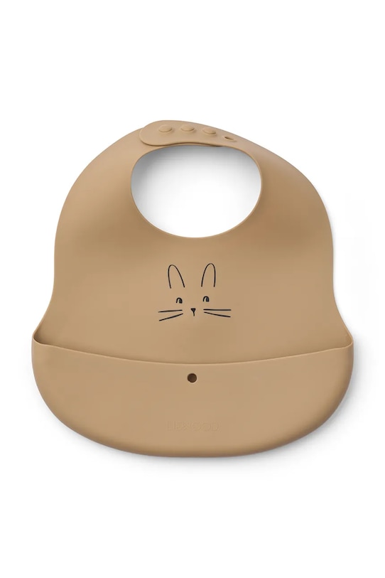 Chłopiec Liewood śliniak Ember Printed Bib 2-pack LW20119.PPY2 beżowy