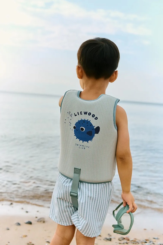 Liewood kamizelka do pływania Dove Seersucker Swim Vest zielony LW20739.PPY2