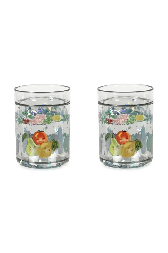 Konges Sløjd kubek dziecięcy 2 PACK GLITTER CUPS 2-pack niebieski KS104588.PPY2
