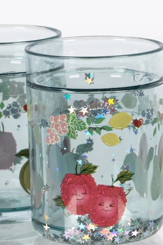 Konges Sløjd kubek dziecięcy 2 PACK GLITTER CUPS 2-pack KS104588.PPY2 niebieski SS26