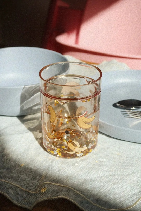 Chłopiec Konges Sløjd kubek dziecięcy 2 PACK GLITTER CUPS 2-pack KS104588.PPY2 beżowy