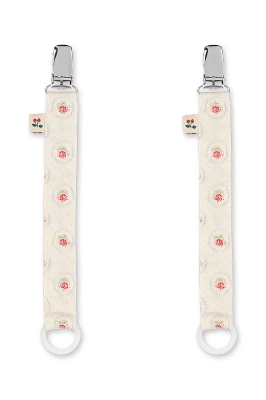 Konges Sløjd pasek do smoczka PACIFIER STRAP 2-pack 2-pack beżowy KS104599.PPY2