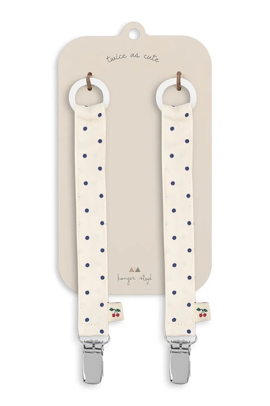 Konges Sløjd pasek do smoczka PACIFIER STRAP 2-pack KS104599.PPY2 beżowy SS26