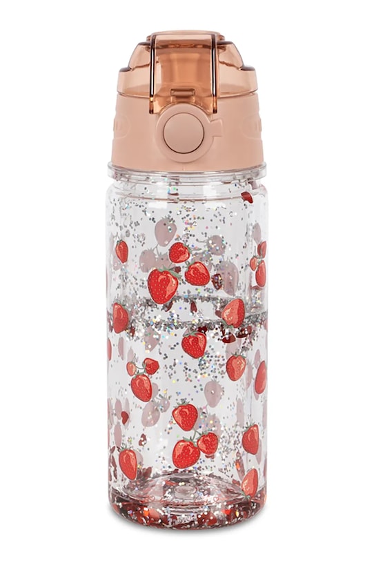 Detská fľaša Konges Sløjd GLITTER BOTTLE červená KS104840.PPY2