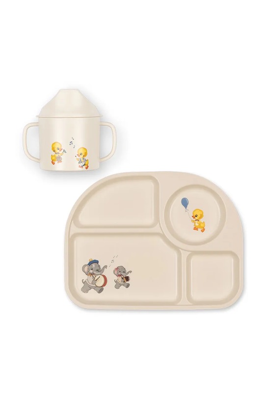 Konges Sløjd zestaw do karmienia MY FIRST DINNER SET KS105017.PPY2 beżowy SS26