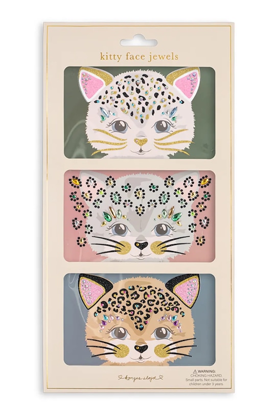 Konges Sløjd adesivi per il viso KITTY FACE JEWELS multicolore KS104916.PPY2