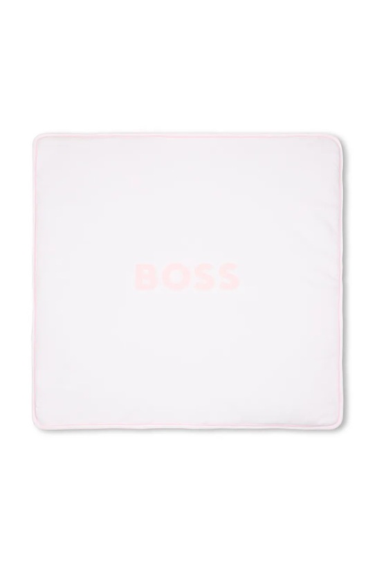 Bombažna odeja za dojenčka BOSS J53093 roza SS26