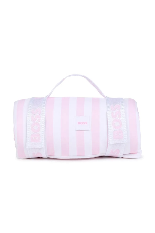 Bombažna odeja za dojenčka BOSS roza J53093